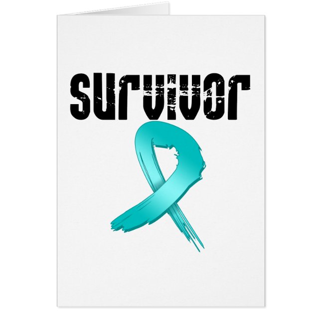 Ovarian Cancer SURVIVOR Hälsningskort (Framsidan)