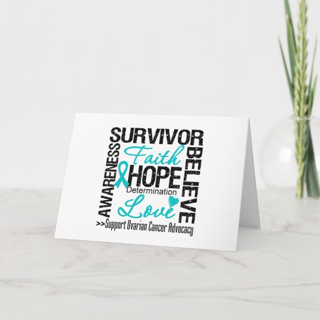 Ovarian Cancer Survivors Motto Kort (Framsida)