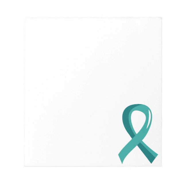 Ovarian Cancer Teal Ribbon 3 Anteckningsblock (Framsida)