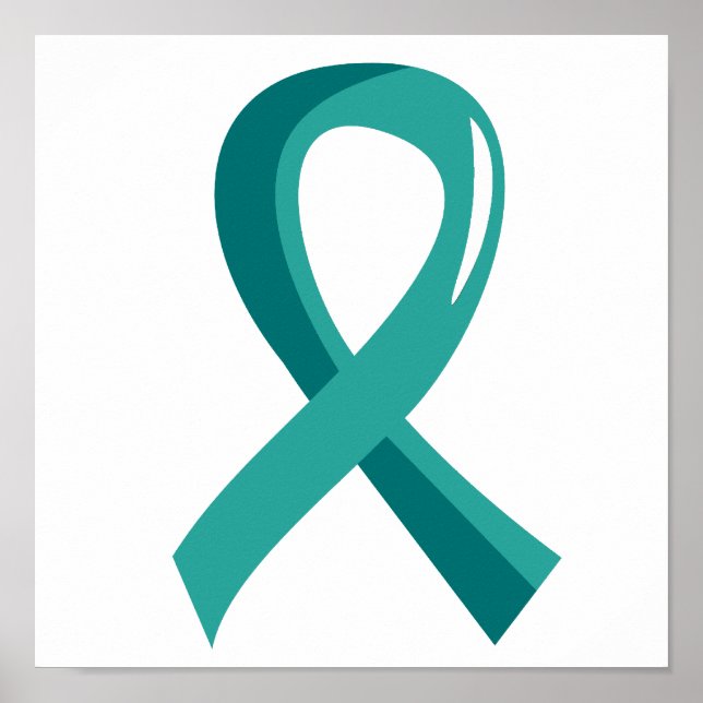 Ovarian Cancer Teal Ribbon 3 Poster (Framsidan)