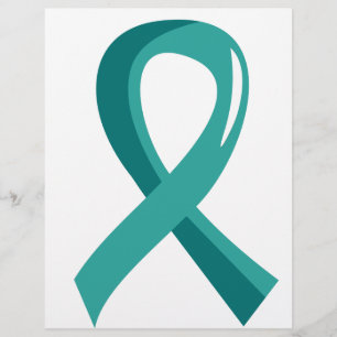 Ovarian Cancer Teal Ribbon 3 Reklamblad