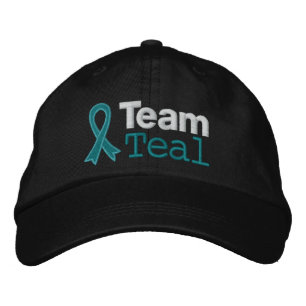 Ovarian Cancer Team Teal Broderad Keps
