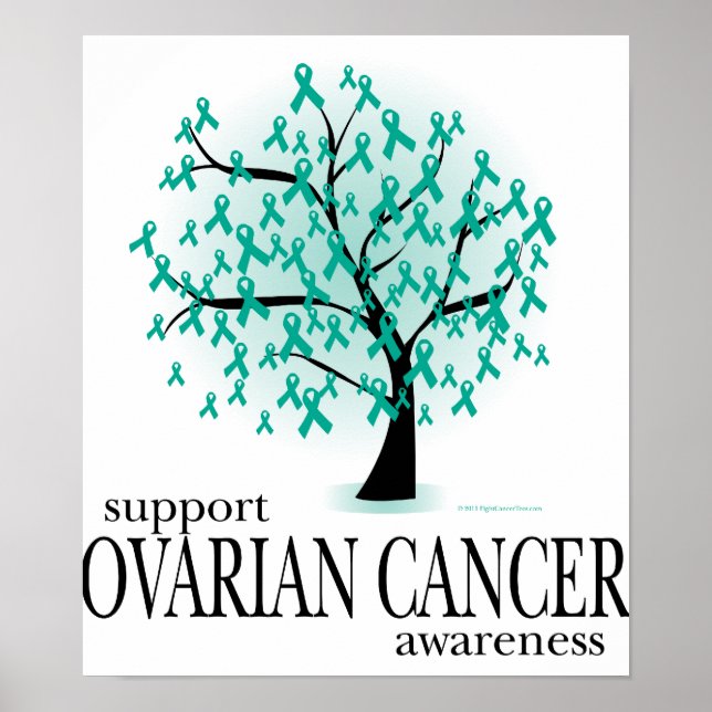 Ovarian Cancer Träd Poster (Framsidan)