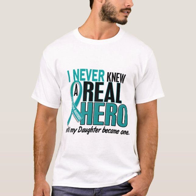 Ovarian cancer VISSTE ALDRIG en dotter för HJÄLTE Tee (Framsida)