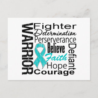 Ovarian Cancer Warrior Collage Vykort