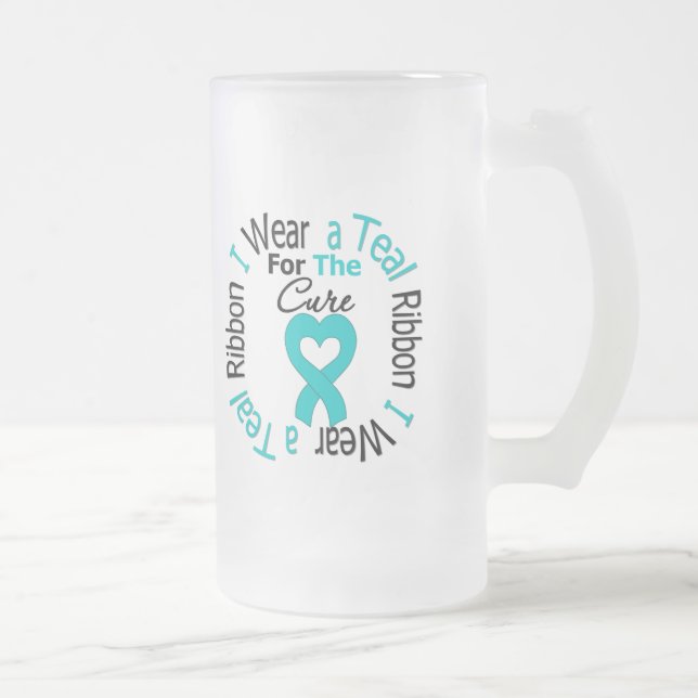 Ovarian cancerband för boten frostat ölglas (Höger)