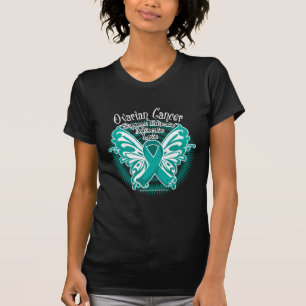 Ovarian cancerfjäril 3 t-shirt