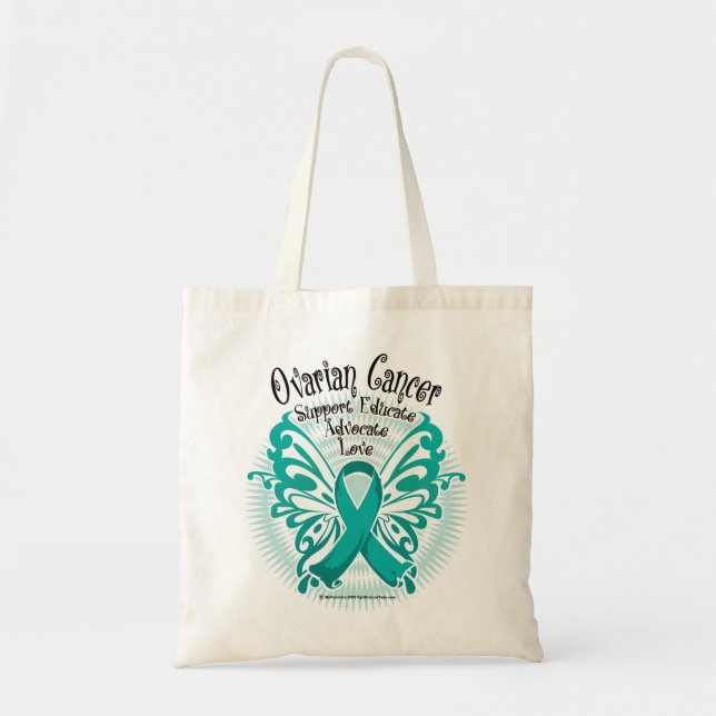 Ovarian cancerfjäril 3 tygkasse (Framsidan)