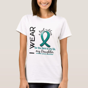 Ovarian cancerhjälte i min livdotter 4 t-shirt
