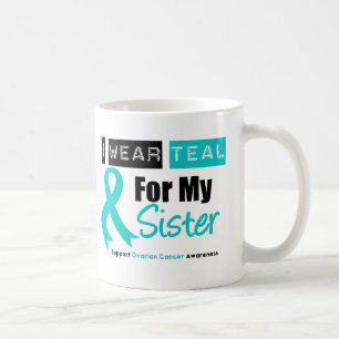 Ovarian cancerkrickaband för min syster kaffemugg