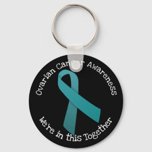 Ovarian cancermedvetenhet nyckelring