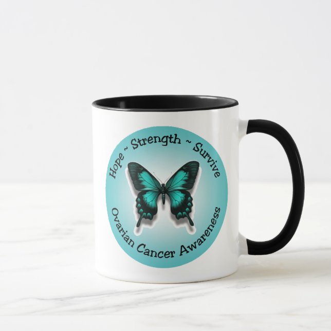 Ovarian cancermedvetenhetmugg mugg (Höger)