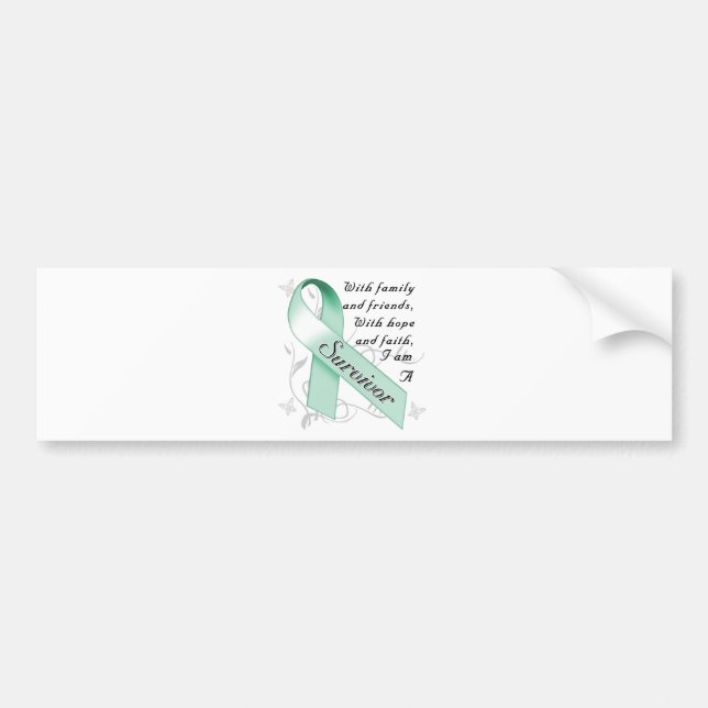 Ovarian canceröverlevande bildekal (Framsidan)