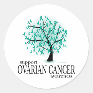 Ovarian cancerträd runt klistermärke
