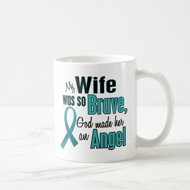 Ovarian/Cervical cancer för ängel Kaffemugg (Höger)