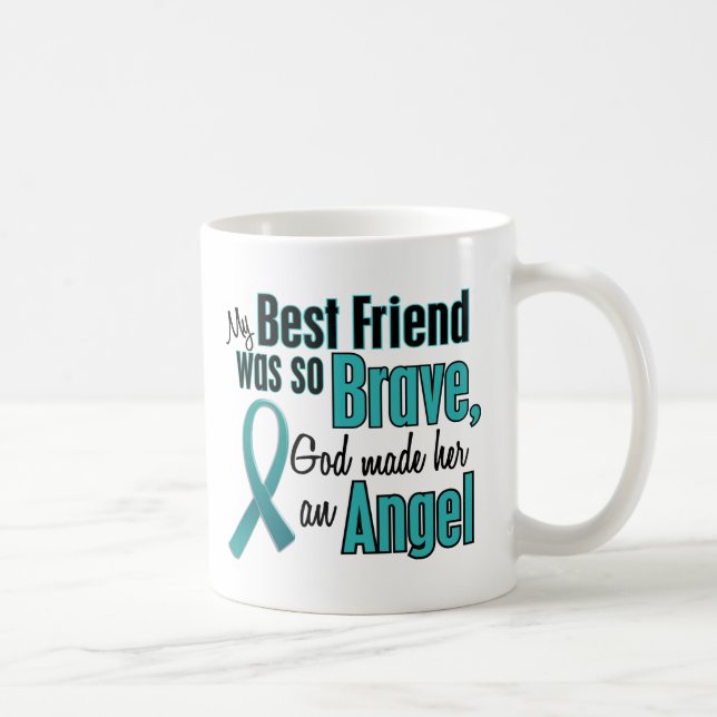 Ovarian/Cervical cancer för ängel Kaffemugg (Höger)