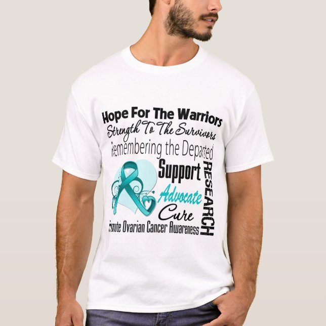 Ovarian Collage för cancerhoppTribute Tee (Framsida)
