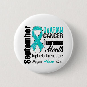 Ovarian Tribute för cancermedvetenhetmånad Knapp