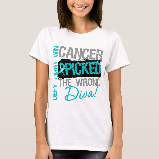 Ovariancancer plockade fel diva t shirt (Framsida)