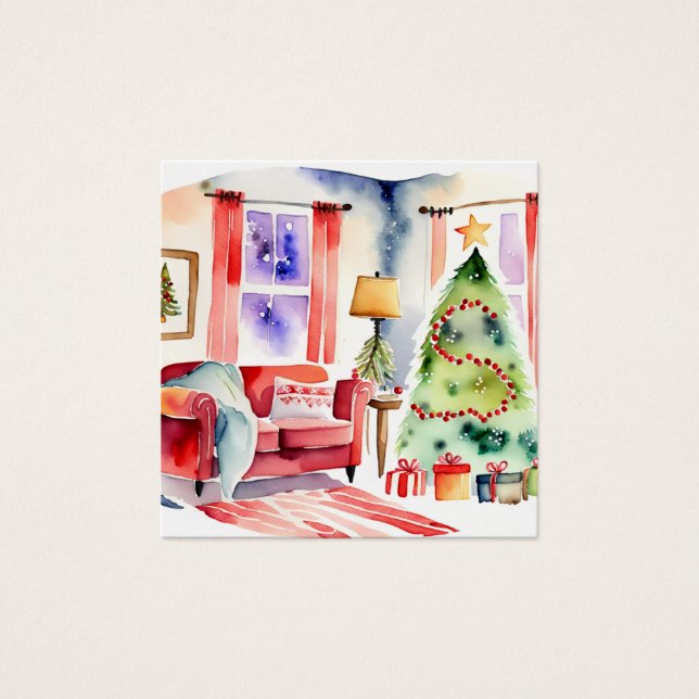 Oven Mitt och Pot Holders Fyrkantigt Visitkort (Framsida)