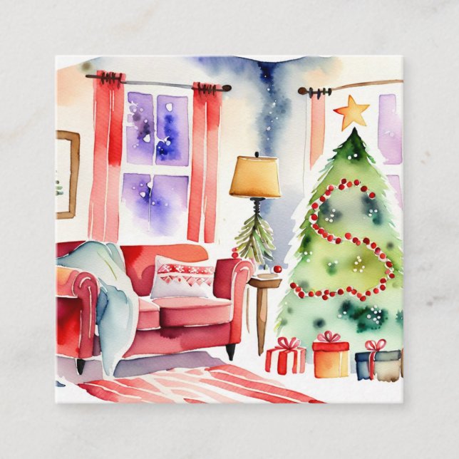 Oven Mitt och Pot Holders Fyrkantigt Visitkort (Framsida)