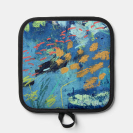 Oven Mitt och Pot Holders i Blackfish Design