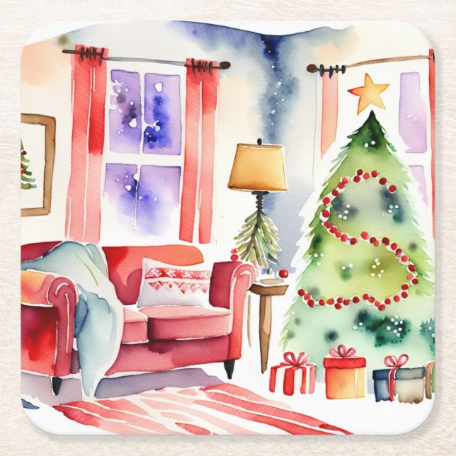 Oven Mitt och Pot Holders Underlägg Papper Kvadrat (Framsidan)