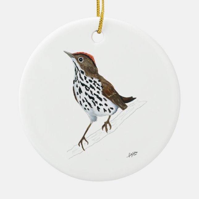Ovenbird Julgransprydnad Keramik (Framsidan)