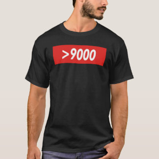 Över 9000 inspirodda högsta t shirt