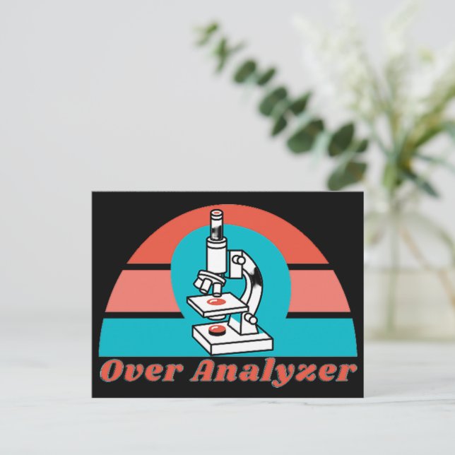 Över Analysator - Mikroskopisk Labb Tekniker  Vykort (Stående Fram)