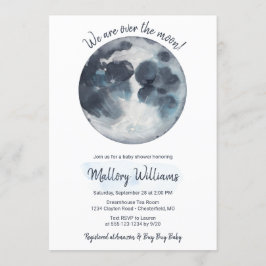 Över babyskådaren Måne Inbjudningar