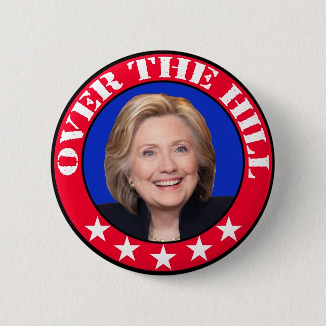 ÖVER BACKE - ANTI-HILLARY CLINTON KNAPP (Framsida)