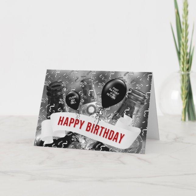 Över Backe födelsedag Backet med öl Kort (Framsida)