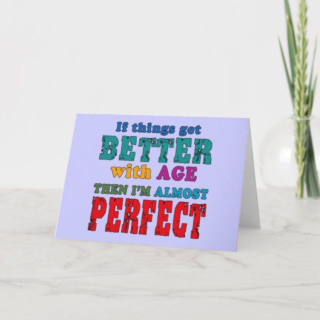 Över Backe födelsedagen Humor Kort (Framsida)