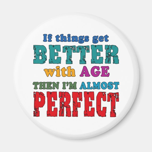 Över Backe födelsedagen Humor Magnet (Framsidan)