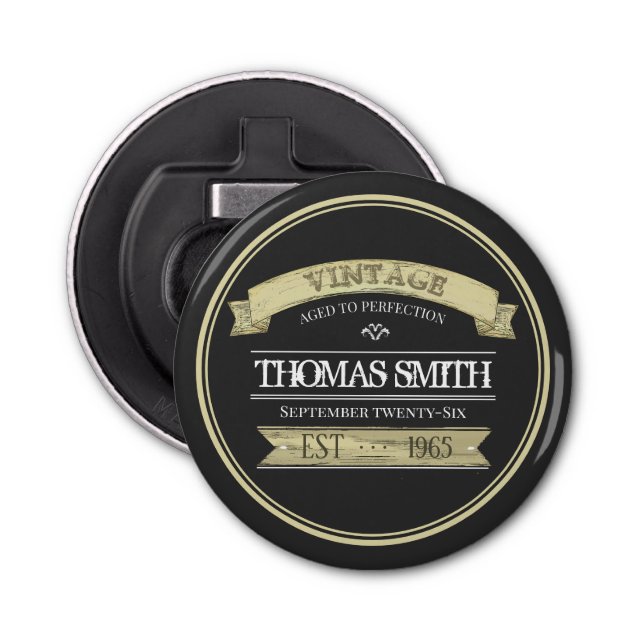 Över backe födelsedagspresent Rustic Personlig Flasköppnare (Framsidan)