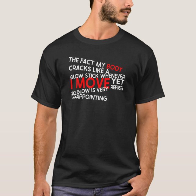 Över Backe-gag-sprickan som glastpil på födelsedag T Shirt (Framsida)
