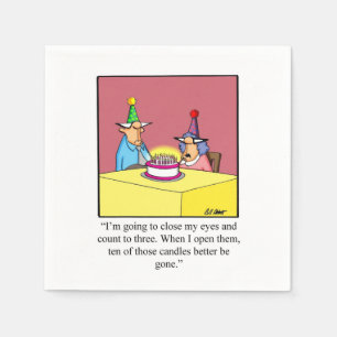 Över Backe Humor födelsedag Napkins Pappersservett