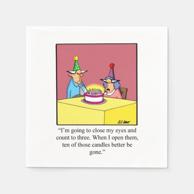 Över Backe Humor födelsedag Napkins Pappersservett (Framsidan)