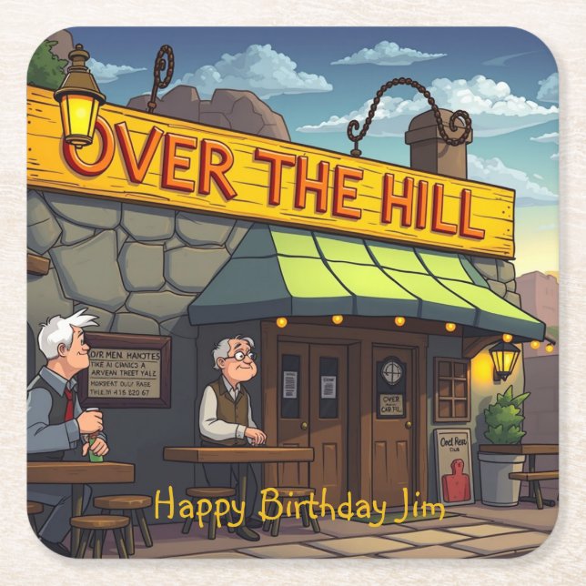 Över Backe Klubb 3 Underlägg Papper Kvadrat (Framsidan)