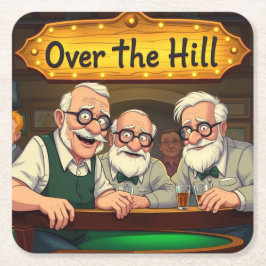 Över Backe Klubben Underlägg Papper Kvadrat