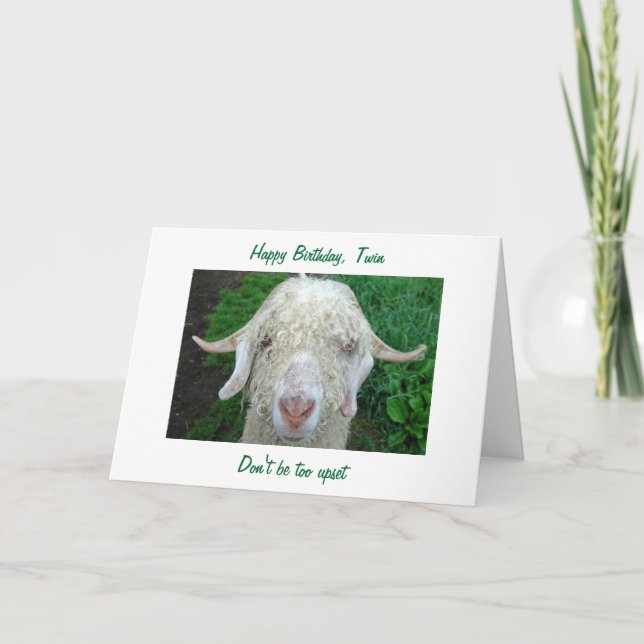 ÖVER BACKE TWIN BIRTHDAY HUMOROUS CARD "40 TH" KORT (Framsida)