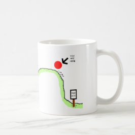 Över backen - födelsedaghumor kaffemugg