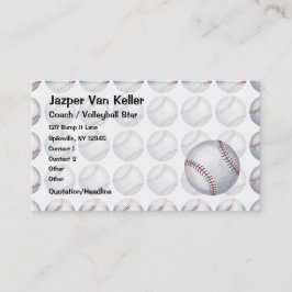 Över Baseball Mönster Visitkort