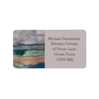 Över Bay Address Label Adressetikett