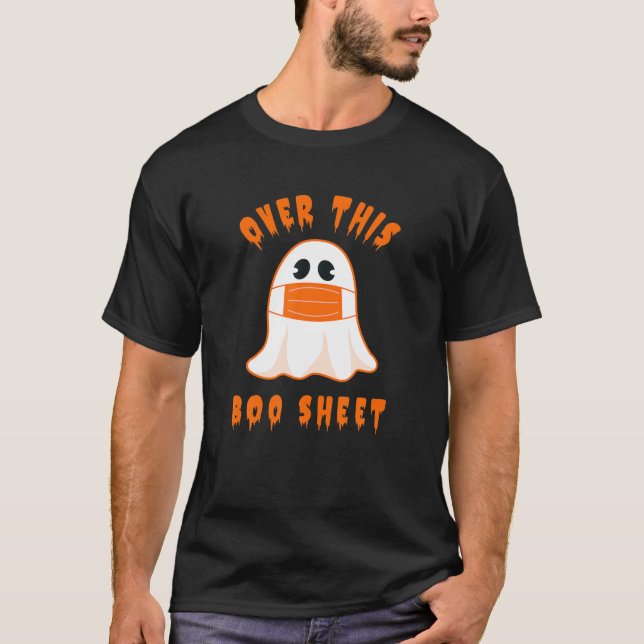 Över Boo Lakan Funny Halloween 2021 Ghost Mas T Shirt (Framsida)