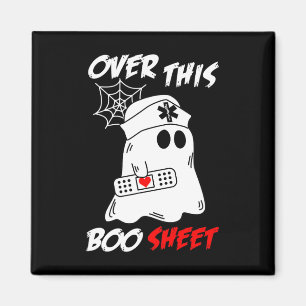 Över Boo Lakan Roligt Ghost Nurse Halloween Magnet