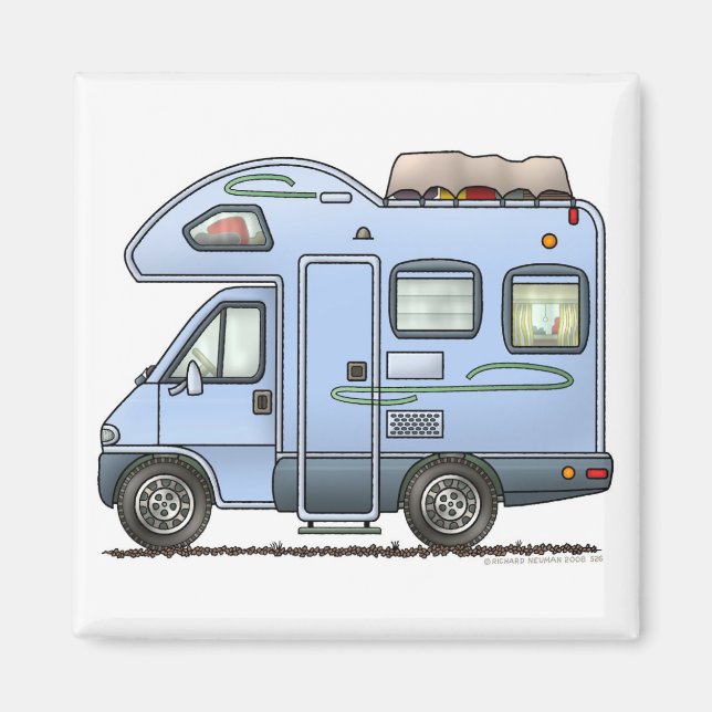 Över CAB Camper RV-magnet Magnet (Framsidan)