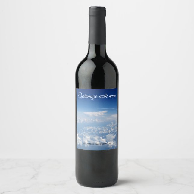Över Clouds Vin-etiketten Vinflaska Etikett (Framsida)