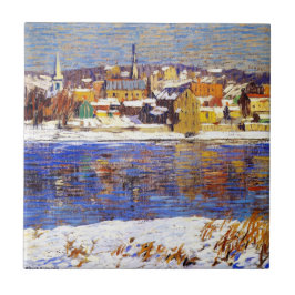 Över Delaware (av Robert Spencer) Kakelplatta